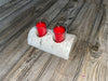 White Birch Candle Display, 2 Candles Included Keep God in Life