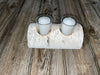 White Birch Candle Display, 2 Candles Included Keep God in Life