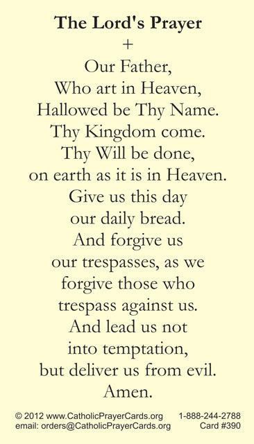 The Lord's Prayer Holy Cards (10 Pack) Keeping God in Sports