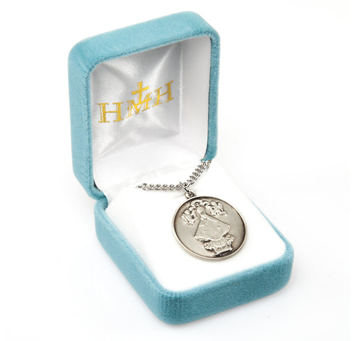 Saint Juan Round Sterling Silver Medal Keep God in Life