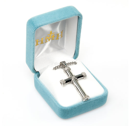 Rope Design Tip Sterling Silver Cross Keep God in Life