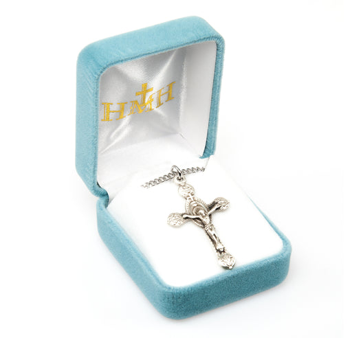 Monstrance Style Sterling Silver Crucifix Keep God in Life