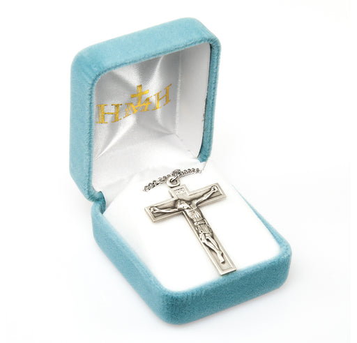 Short Top Sterling Silver Crucifix Keep God in Life