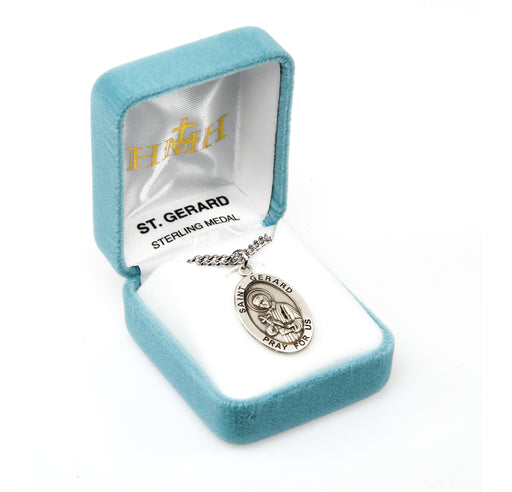 Patron Saint Gerard Oval Sterling Silver Medal Keep God in Life