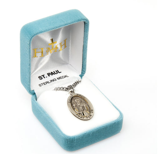 Patron Saint Paul Oval Sterling Silver medal Keep God in Life