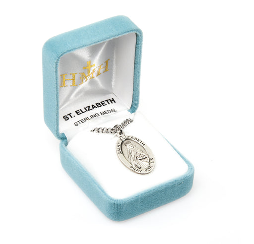 Patron Saint Isabella Oval Sterling Silver Medal Keep God in Life