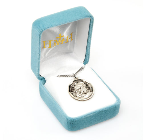 Saint Anthony Round Sterling Silver Medal Keep God in Life