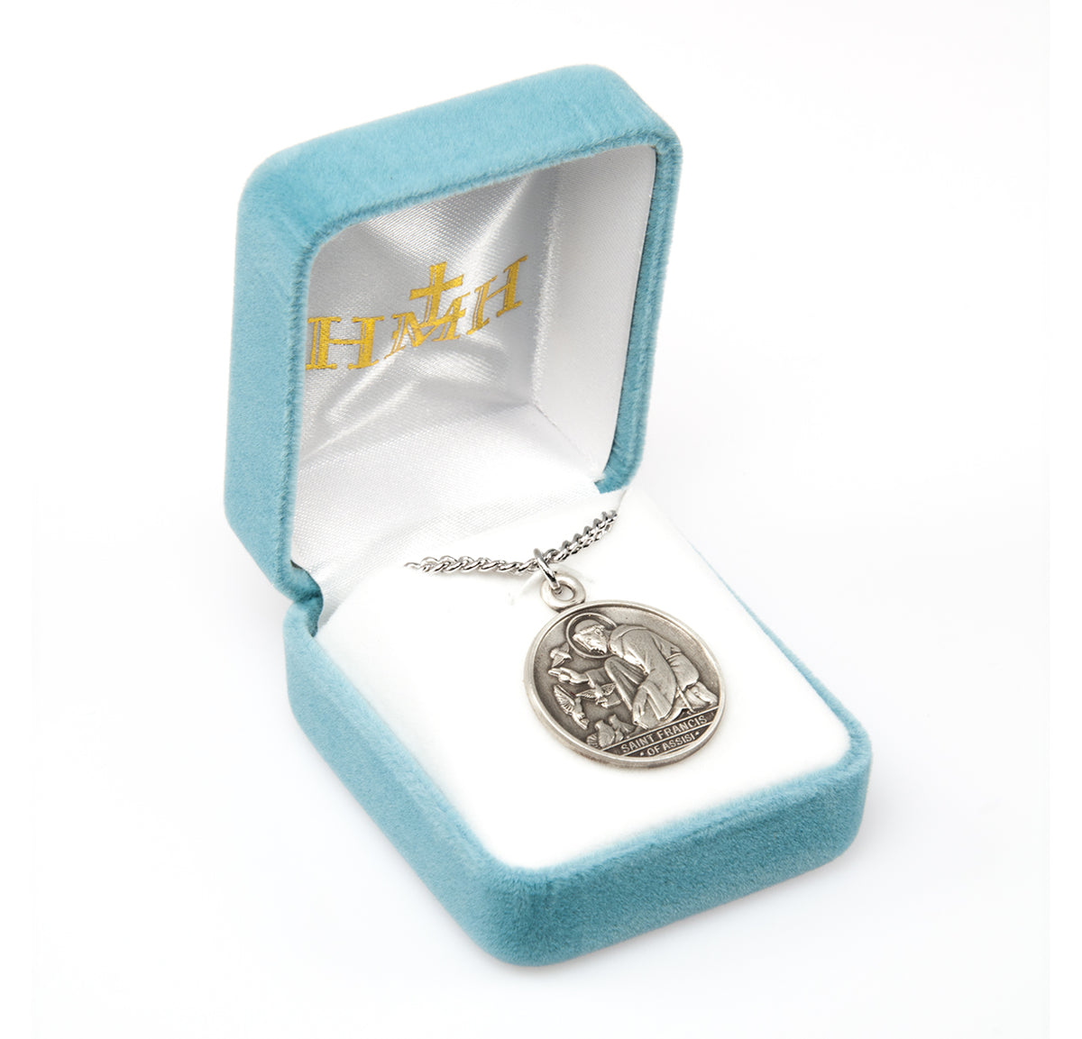 Saint Francis of Assisi Round Sterling Silver Medal — Keep God in Life