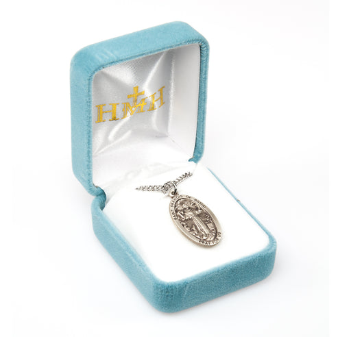 Saint Francis of Assisi Oval Sterling Silver Medal Keep God in Life