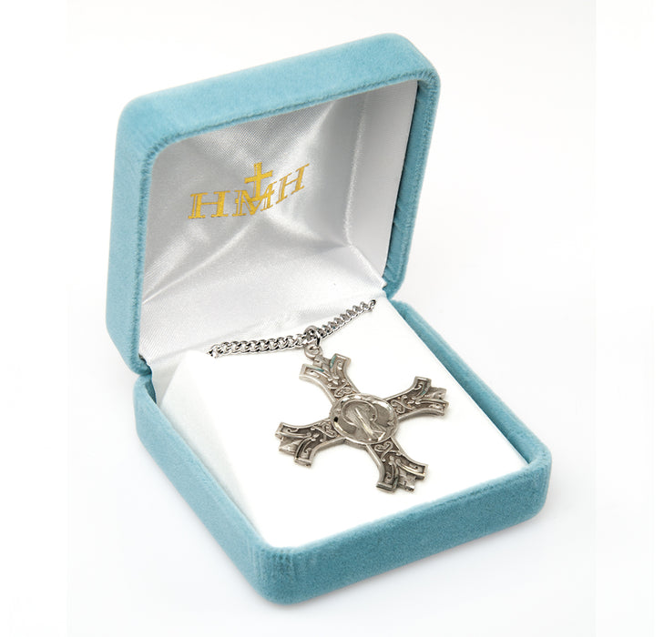 Sterling Silver Madonna Cross Keep God in Life