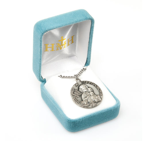 Our Lady of Czestochowa Round Sterling Silver Medal Keep God in Life