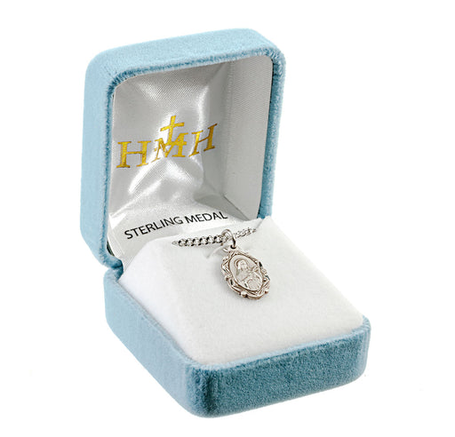 Saint Therese of Lisieux Oval Sterling Silver Medal Keep God in Life