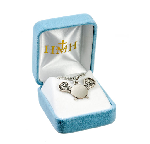 Saint Sebastian Sterling Silver Lacrosse Athlete Medal Keep God in Life