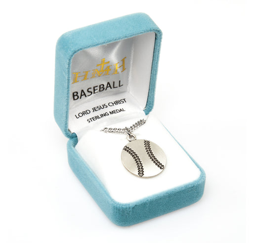 Lord Jesus Christ Sterling Silver Baseball Athlete Medal Keep God in Life