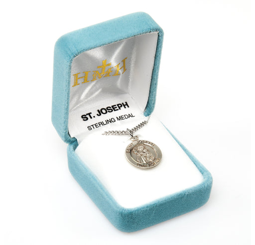Patron Saint Joseph Round Sterling Silver Medal Keep God in Life