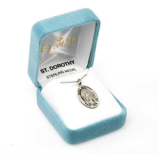 Patron Saint Dorothy Oval Sterling Silver Medal Keep God in Life