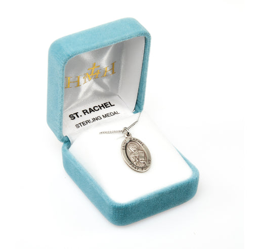 Patron Saint Rachel Oval Sterling Silver Medal Keep God in Life