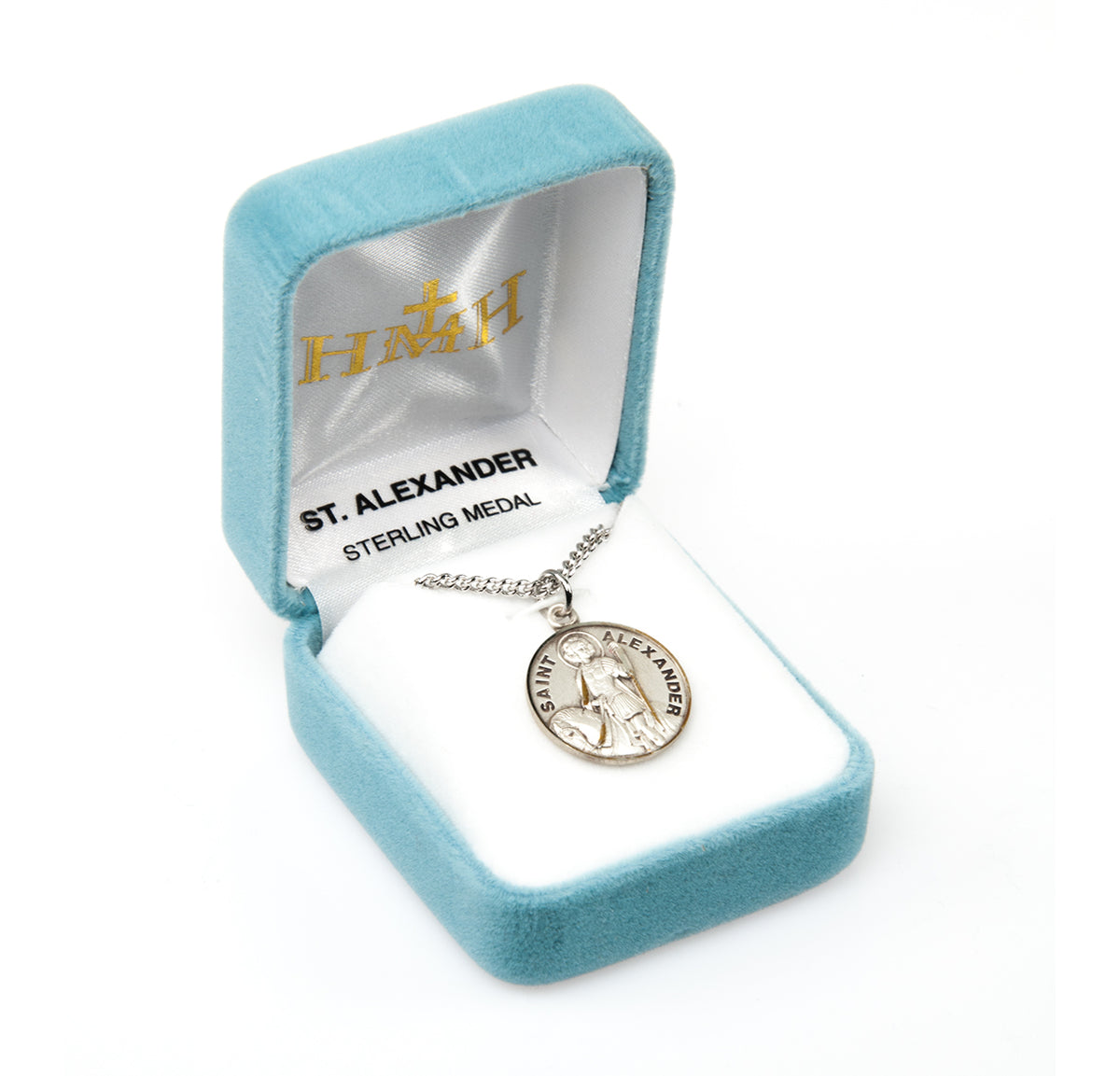 Patron Saint Alexander Oval Sterling Silver Medal — Keep God in Life