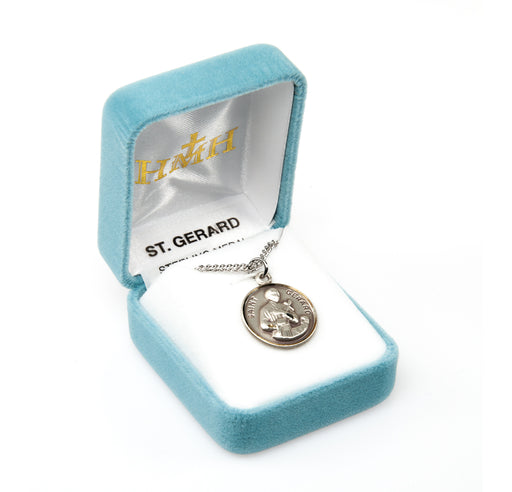 Patron Saint Gerard Round Sterling Silver Medal Keep God in Life