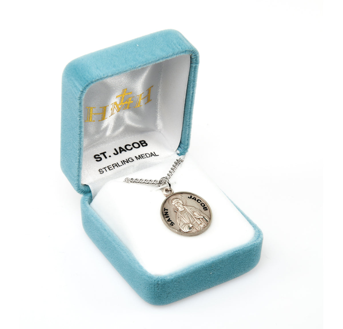 Patron Saint Jacob Round Sterling Silver Medal — Keep God in Life