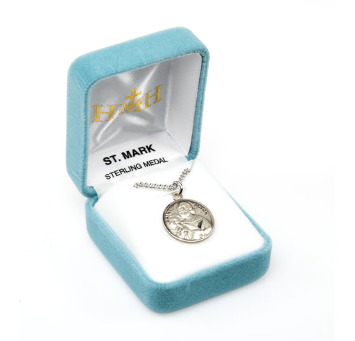 Patron Saint Mark Round Sterling Silver Medal Keep God in Life
