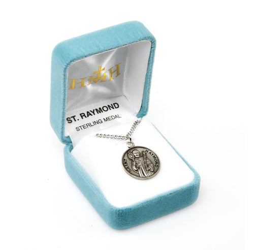 Patron Saint Raymond Round Sterling Silver Medal Keep God in Life
