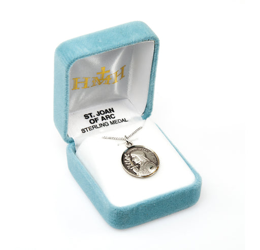 Patron Saint Joan of Arc Round Sterling Silver Medal Keep God in Life