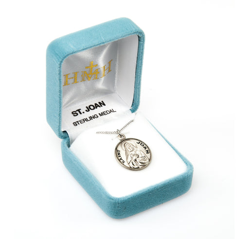 Patron Saint Joan Round Sterling Silver Medal Keep God in Life