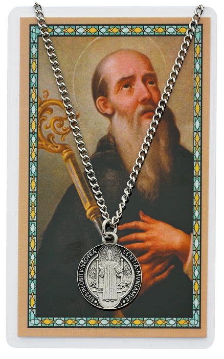 (PSD821) ST BENEDICT PRAYER CARD SET Keep God in Life