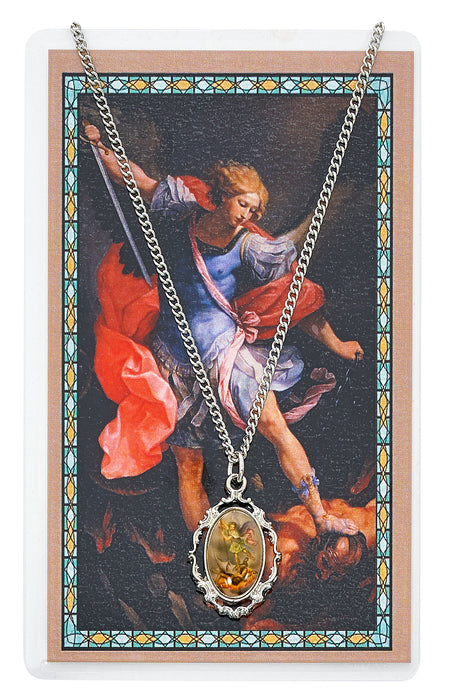 (PSD735) ST MICHAEL PRAYER CARD SET Keep God in Life