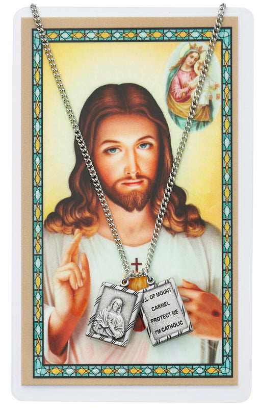 (PSD611) SCAPULAR PENDANT & PRAYER CARD Keep God in Life