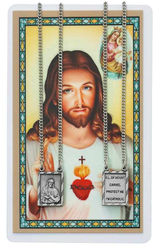 (PSD612) SCAPULAR PENDANT & PRAYER CARD Keep God in Life