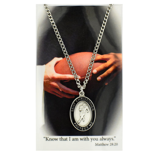 (PSD679FT) BOY FOOTBALL PRAYER CARD SET Keep God in Life