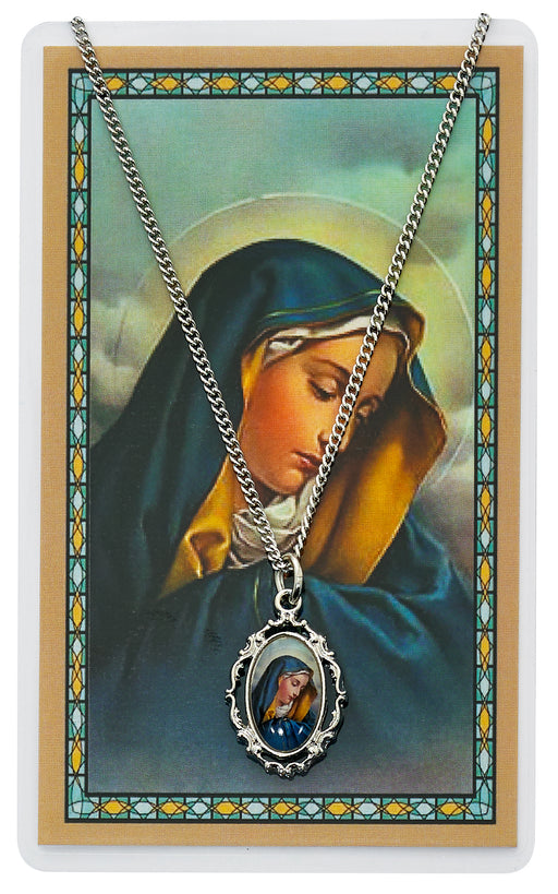 (PSD819) O.L. SORROWS PENDANT & PRAYER Keep God in Life