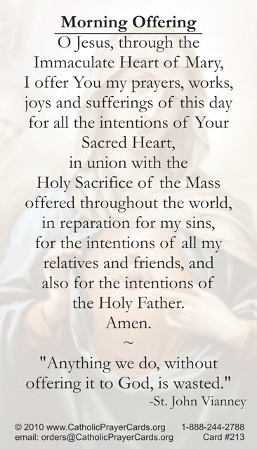 Morning Offering Prayer Card, 10-Pack Keep God in Life