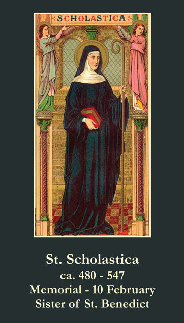 St. Scholastica Prayer Card 10-Pack Keep God in Life