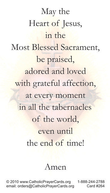Blessed Sacrament LAMINATED Prayer Cards (5 Pack) Keeping God in Sports