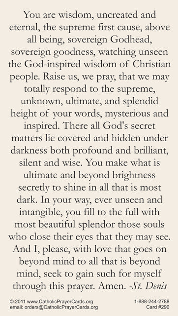 St. Denis Prayer Cards (10 Pack) Keeping God in Sports