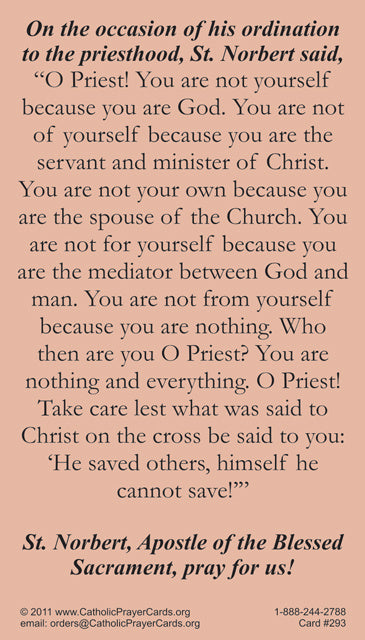 St. Norbert Prayer Card, 10-Pack Keep God in Life