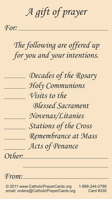 A Spiritual Bouquet, Gift of Prayer Holy Cards (10 Pack) Keeping God in Sports