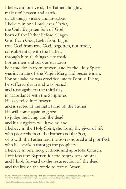 The Nicene Creed Prayer Card, 3-Pack Keep God in Life