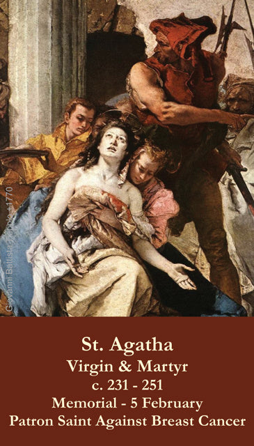 St. Agatha Prayer Card, 10-Pack Keep God in Life