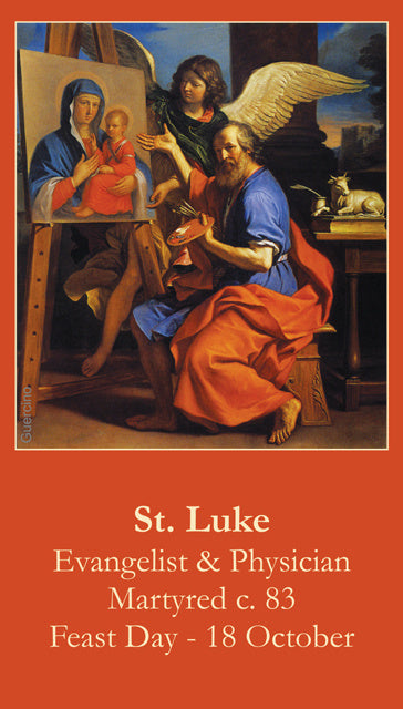 St. Luke LAMINATED Prayer Card, 5-Pack Keep God in Life